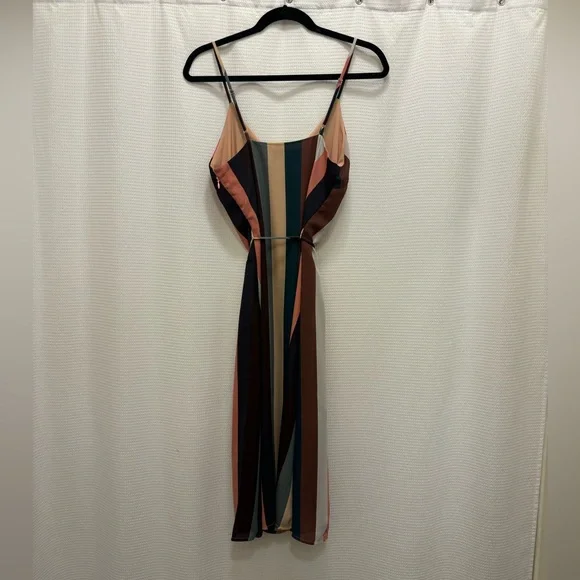 Lulus Striped Midi Dress - Picture 7 of 9